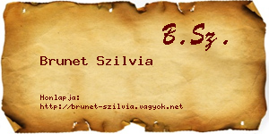 Brunet Szilvia névjegykártya